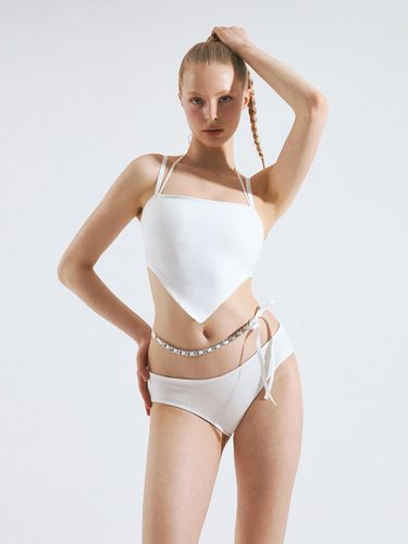 Ribbon Halter Cone Tube Top Bikini Bra () - VINAJ - Modalova