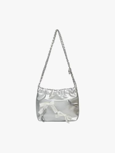 Ribbon Bundle Chain Bag_Silver - PINK PINEAPPLE - Modalova