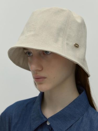 Tulip Bucket Hat (Linen)_Natural - DEPOUND - Modalova