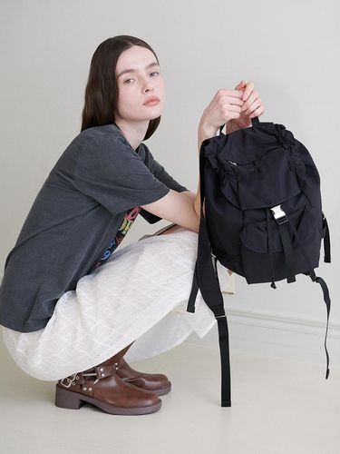 Bonnet Nylon Backpack_Black - RAIVE - Modalova