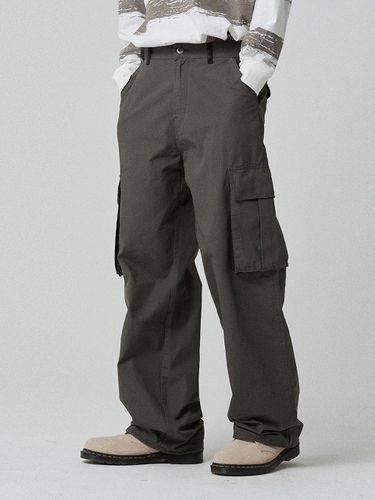 FARBAN Big Cargo Rip Stop Pants_Dark Gray - MAGOODGAN - Modalova