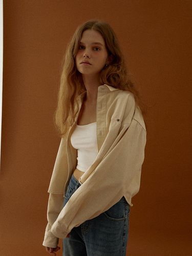 FEMERALD Cotton Twill Oversized Cropped Shirt - MAGOODGAN - Modalova