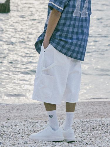 BANARD Carpenter Relax Fit Shorts_Off White - MAGOODGAN - Modalova