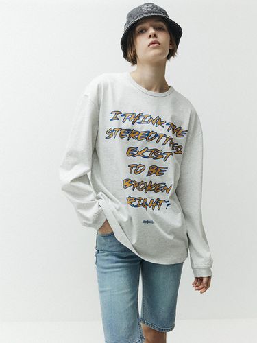 SWAGVER Rubber Print Oversized Long Sleeve T-shirt - MAGOODGAN - Modalova