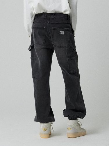 JOGGER Carpenter Wide Fit Denim Pants_Dark Gray - MAGOODGAN - Modalova