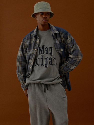 ACAREET Denim Patchwork Oversized Sweatshirt - MAGOODGAN - Modalova