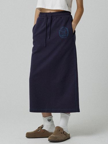 Lownase String Set Up Long Skirt_Navy - MAGOODGAN - Modalova