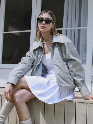 Natural Cotton Blouson_Gray - PLUNASTUDIO - Modalova