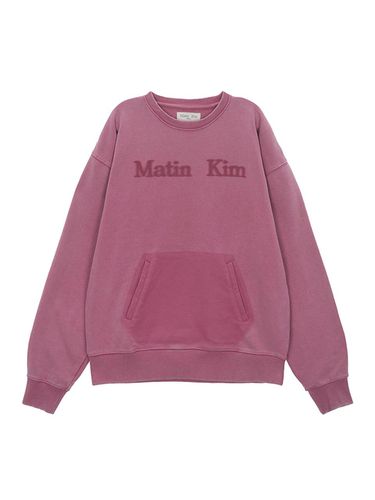 Pigment Dying Logo Sweatshirt - Matin Kim - Modalova