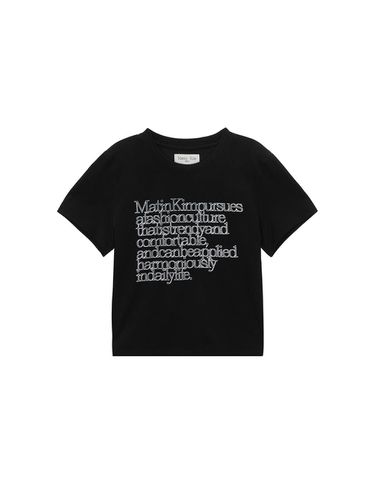 Thin Typo Top - Black - Matin Kim - Modalova