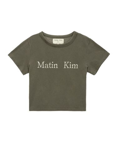 Logo Crop Top - Charcoal - Matin Kim - Modalova