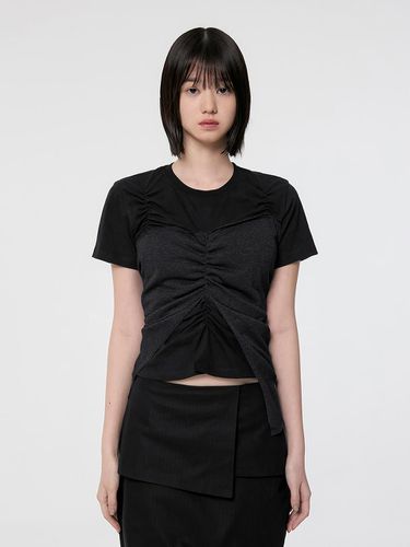 Bustier Layered T-Shirt_Black - FLARE UP - Modalova