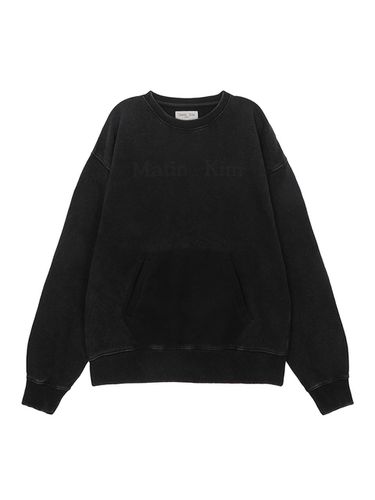 Pigment Dying Logo Sweatshirt - Matin Kim - Modalova