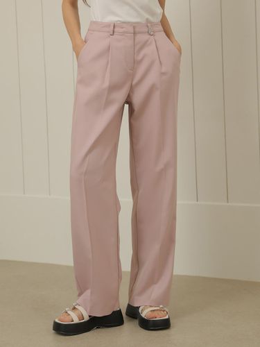 Classic One tuck Slacks (Pink) - NONANDNON - Modalova