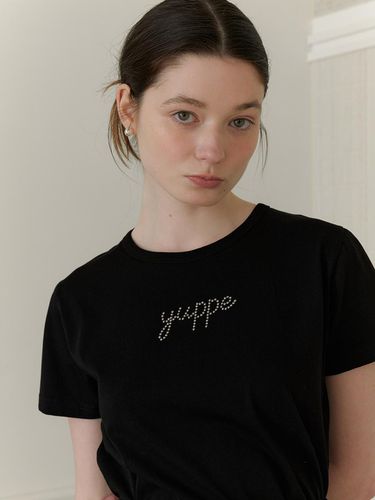 Dotted Yuppe T-Shirt_Black - YUPPE - Modalova