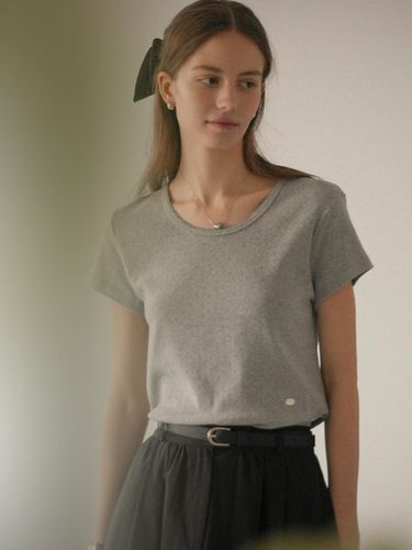 Floral Eyelet T-shirt - Gray - KNOWN BETTER - Modalova