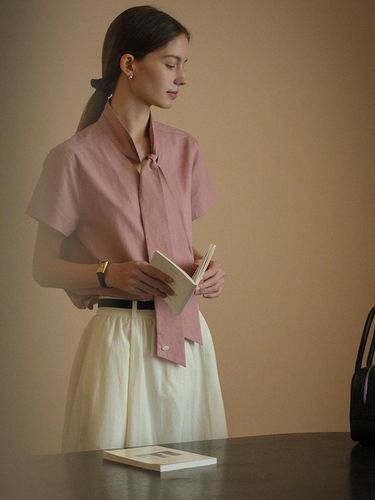 Belle Tie Half Sleeve Shirt - Pink - KNOWN BETTER - Modalova