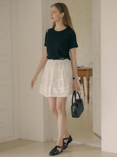 Shirring Lace Banded Skirt - 2colors - KNOWN BETTER - Modalova