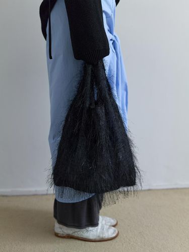 Hairy Fabric Tote Bag_Black - NOTHINGEVERYTHING - Modalova