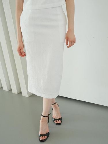 Jacquard H-line Skirt _ White - OFN - Modalova