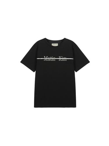 Logo Cutted Layered Top - Black - Matin Kim - Modalova