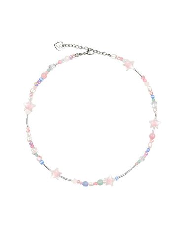 Pastel Star Mix Beads Necklace - VVV - Modalova