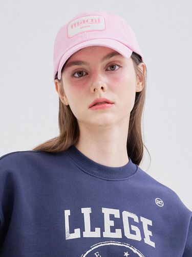 Y2K Logo Patch Ball Cap_Pink - macni - Modalova