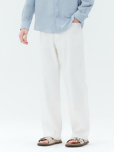 Wide White Denim Pants - MIND BRIDGE MEN - Modalova