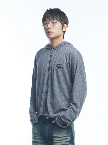 Love Me Sleeve Zip-Up Hoodie Grey - TOMS BIRTHDAY - Modalova