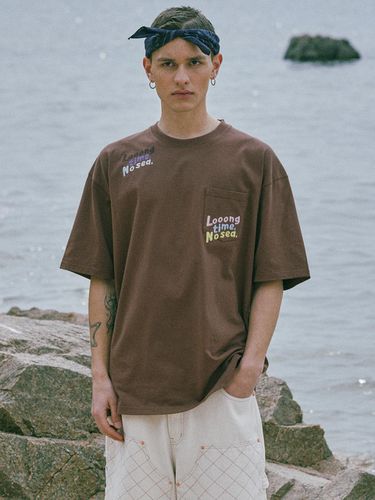 SWAGVER 3572 Pocket Embroidery Oversized T-shirt - MAGOODGAN - Modalova