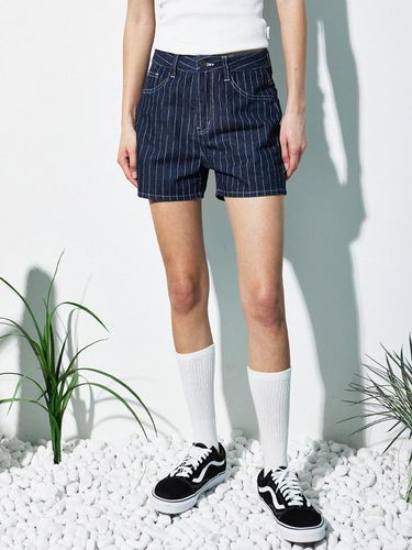 Minit Stripe Short Pants_Dark Indigo - MAGOODGAN - Modalova