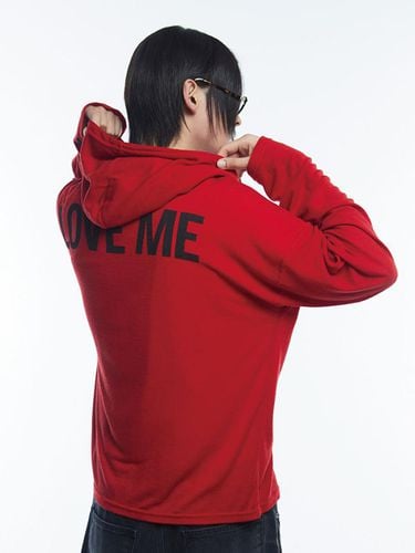 Love Me Sleeve Zip-Up Hoodie Red - TOMS BIRTHDAY - Modalova