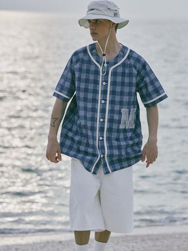 SHIRKET Apron Check Baseball Shirt Jacket - MAGOODGAN - Modalova