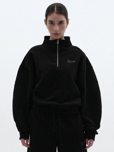 Half Zip Up Top_Black - SUADE - Modalova