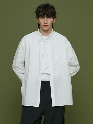 Daily Comfort Hidden Button Down Shirt - White - evener - Modalova