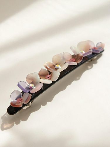 Flower Cubic Roundup Auto Hair Pin - J.Lauren - Modalova