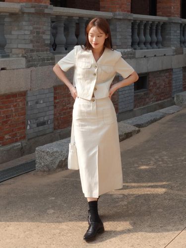 H-Line Linen Long Skirt () - a.t.corner - Modalova