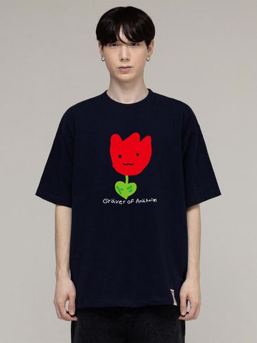 Drawing Red Flower Smile T-shirt (7 Color) - GRAVER - Modalova