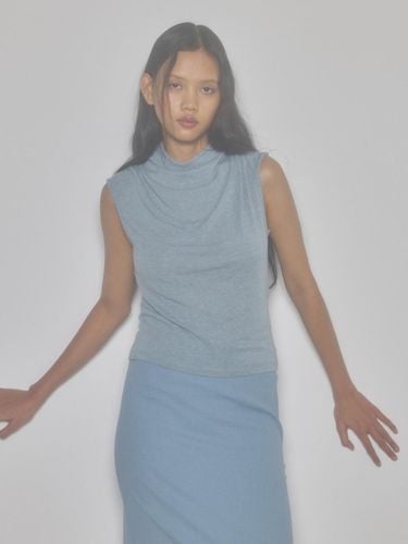 Mock Turtleneck Top (Sky Blue) - jijivisha - Modalova