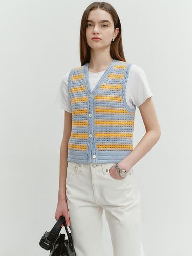 Unisex Crochet Open Knit Vest - Dunst for WOMEN - Modalova