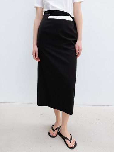 Stripe Maxi Skirt_Black - ORE - Modalova