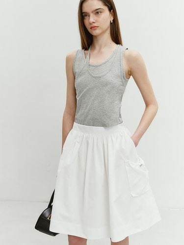 Layered Sleeveless Top_Melange Grey - Dunst for WOMEN - Modalova