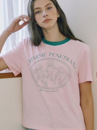 Iris Print T-shirt - Pink - NONLOCAL - Modalova