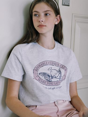 Cupid Angel Print T-shirt - Pink - NONLOCAL - Modalova