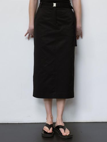 H-line Belted Nylon Skirt_2Color - ORE - Modalova