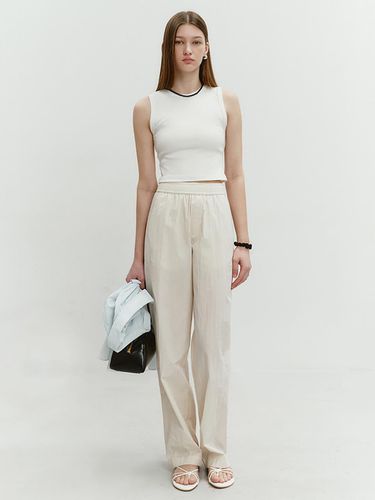 Relaxed Banding Pants_Ecru - Dunst for WOMEN - Modalova