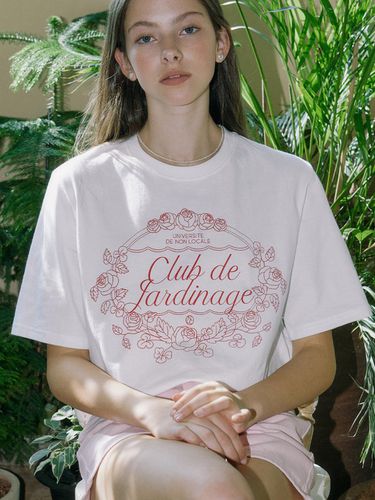 Rosy Garden Print T-shirt - White - NONLOCAL - Modalova