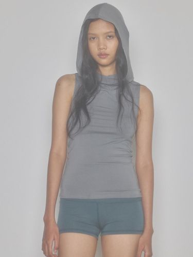 Grace Hoodie Top (Gray) - jijivisha - Modalova