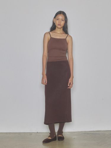 Soft Long Skirt (Brown) - jijivisha - Modalova