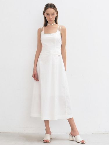 Nylon Strap Ribbon Long Dress_White - CITYBREEZE - Modalova